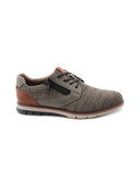 Scarpa derby in tessuto con zip da uomo