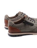 Scarpa derby in tessuto con zip da uomo