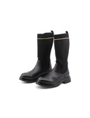 Stivale da donna con inserto in tessuto