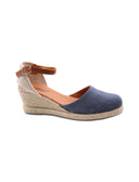 Espadrillas scamosciata con zeppa donna