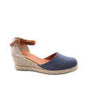 Espadrillas scamosciata con zeppa donna