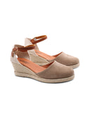 Espadrillas scamosciata con zeppa donna