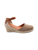 Espadrillas scamosciata con zeppa donna