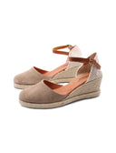 Espadrillas scamosciata con zeppa donna