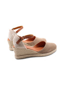 Espadrillas scamosciata con zeppa donna