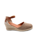 Espadrillas scamosciata con zeppa donna