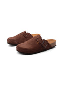 Sabot in scamosciato con fibbia donna