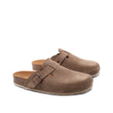 Sabot in scamosciato con fibbia donna