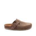 Sabot in scamosciato con fibbia donna