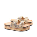 Ciabatta platform con perline da donna