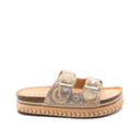 Ciabatta platform con perline da donna