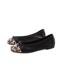 Ballerina con punta animalier e fiocco