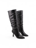 Stivale slouchy con tacco a rocchetto