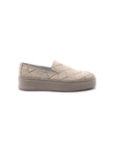 Sneaker slip on in vera pelle da donna