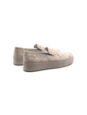 Sneaker slip on in vera pelle da donna