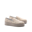 Sneaker slip on in vera pelle da donna