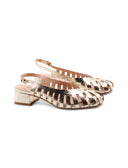 Slingback cage metallizzata da donna