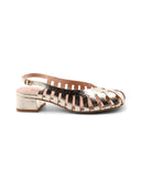Slingback cage metallizzata da donna