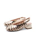 Slingback cage metallizzata da donna