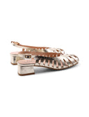 Slingback cage metallizzata da donna