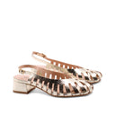 Slingback cage metallizzata da donna