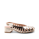 Slingback cage metallizzata da donna