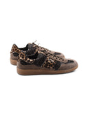 Sneaker animalier con glitter da donna