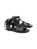 Sandalo lace up in pelle da donna