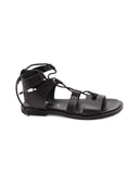 Sandalo lace up in pelle da donna