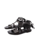 Sandalo lace up in pelle da donna