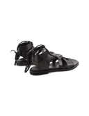 Sandalo lace up in pelle da donna