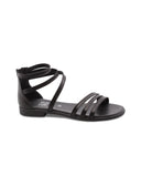 Sandalo in vera pelle da donna con zip