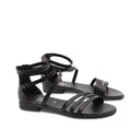 Sandalo in vera pelle da donna con zip