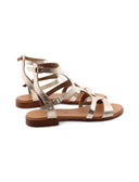 Sandalo metallizzato da donna