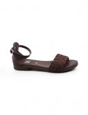 Sandalo ankle strap scamosciato donna