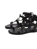 Sandalo alla schiava in pelle da donna