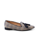 Mocassino in rafia da donna con nappine