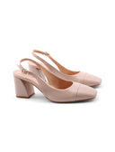Décolleté slingback con tacco a blocco