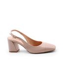 Décolleté slingback con tacco a blocco