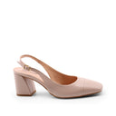 Décolleté slingback con tacco a blocco