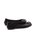 Ballerina in pelle con dettaglio donna