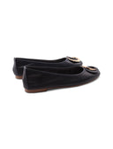 Ballerina in pelle con dettaglio donna