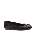 Ballerina in pelle con dettaglio donna