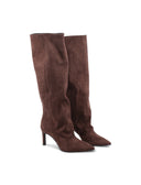 Stivale scamosciato con tacco a spillo