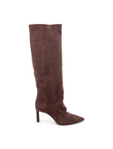 Stivale scamosciato con tacco a spillo