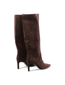 Stivale scamosciato con tacco a spillo