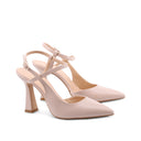 Décolleté slingback con tacco alto