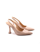 Dècolleté slingback in vernice donna
