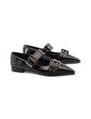 Ballerina in vernice con borchie donna