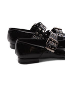 Ballerina in vernice con borchie donna